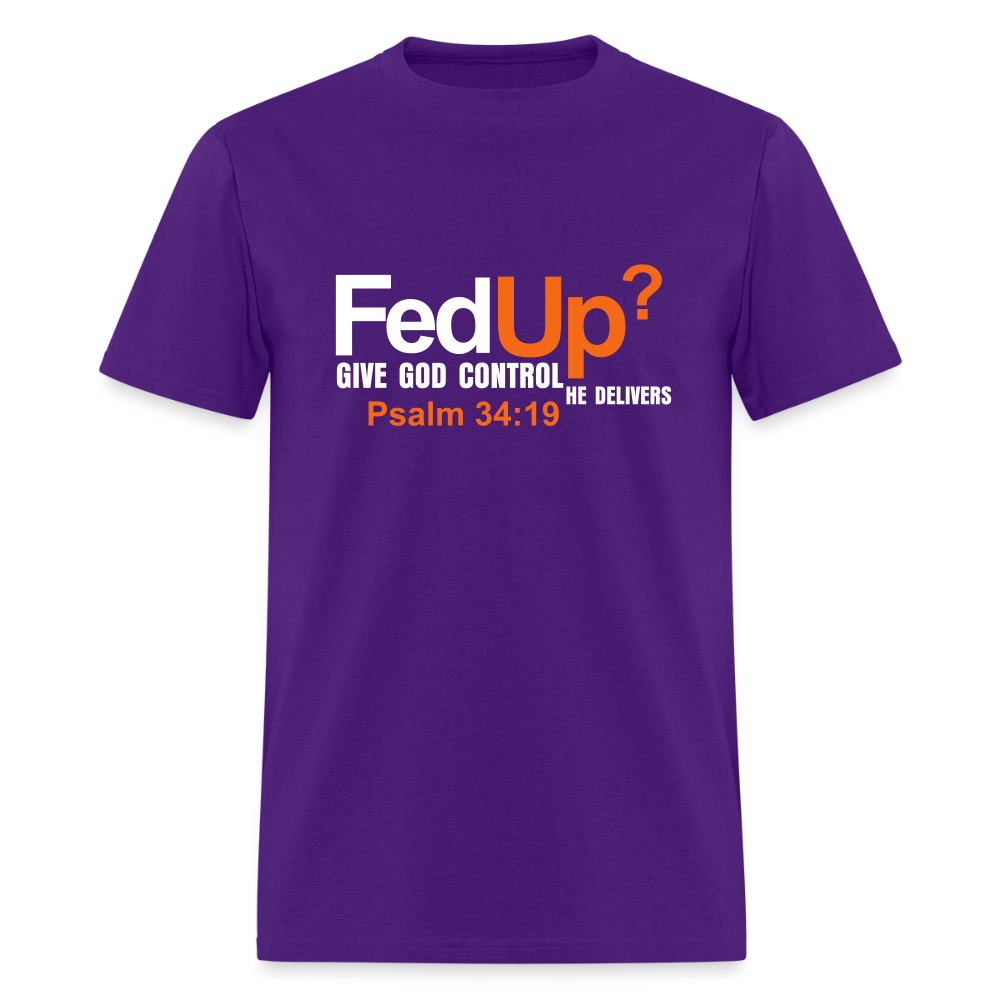 FedUp? - Classic T-Shirt Printed in vinyl - purple
