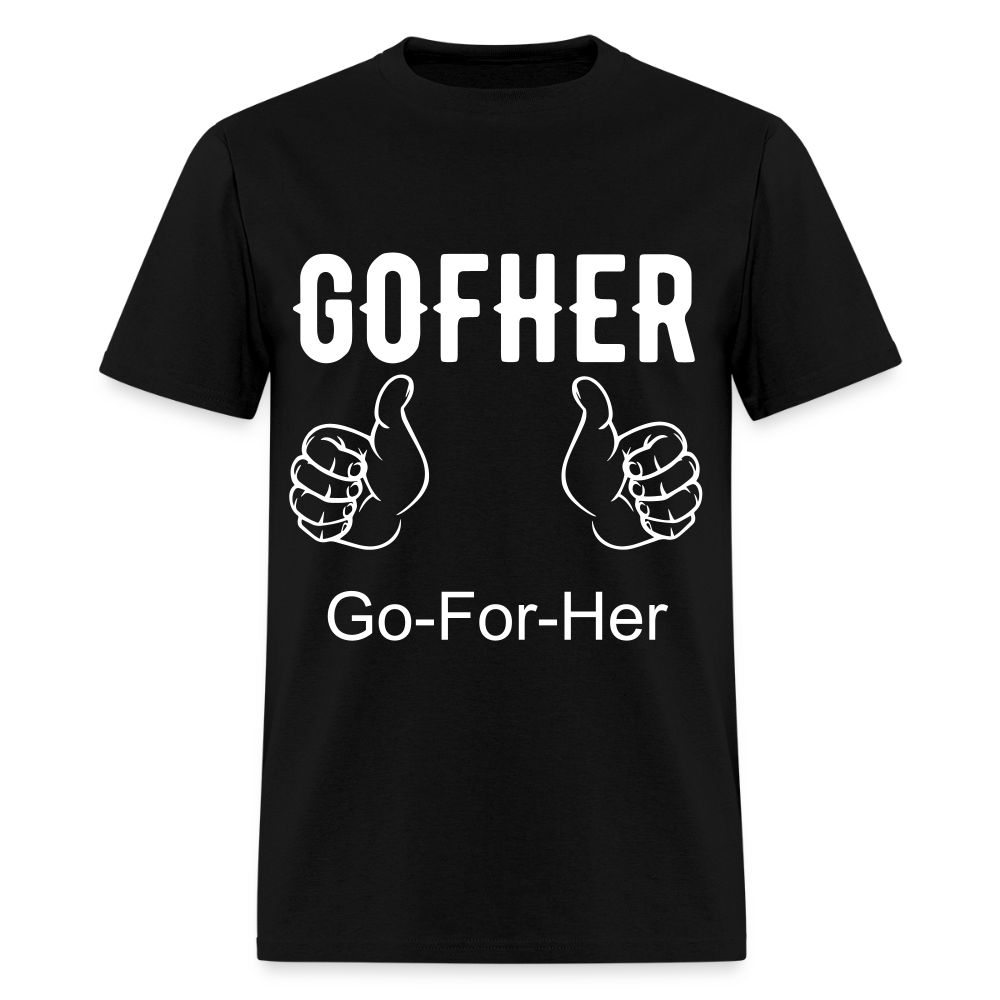Gofher Unisex Classic T-Shirt Printed in vinyl - black