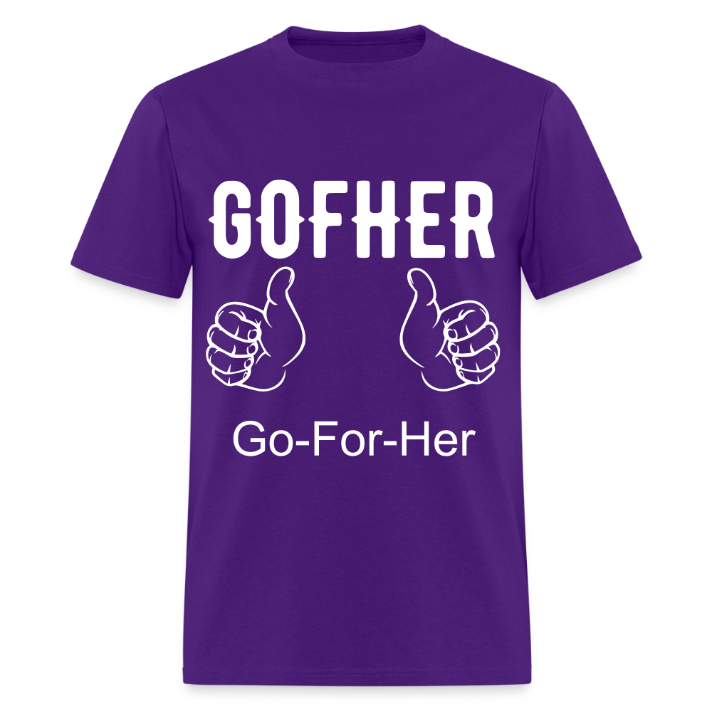 Gofher Unisex Classic T-Shirt Printed in vinyl - purple