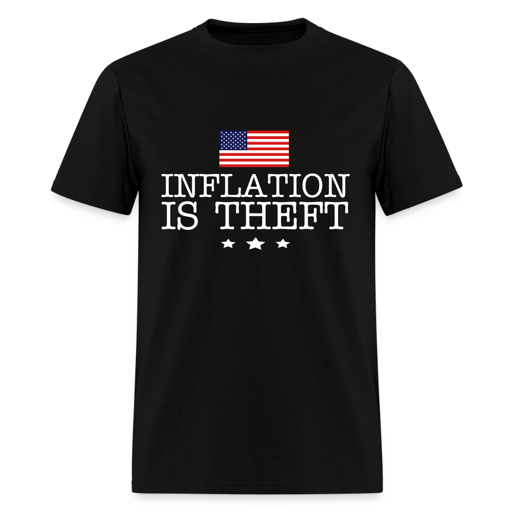 Inflation is theft Classic T-Shirt Printed in vinyl Flex Print (smooth) - black