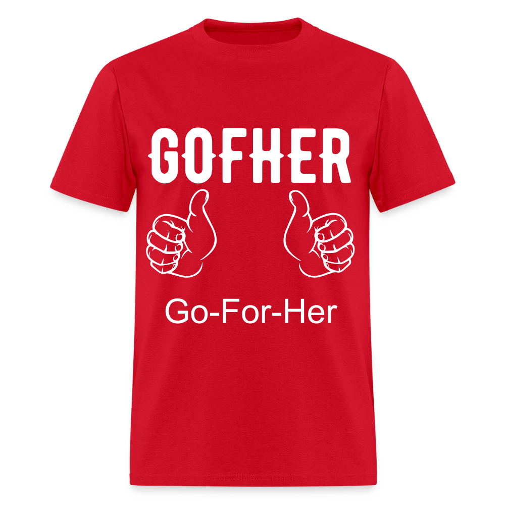 Gofher Unisex Classic T-Shirt Printed in vinyl - red