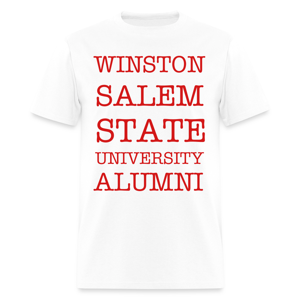 WSSU Alumni Classic T-Shirt (Red Lettering) Printed in vinyl - white