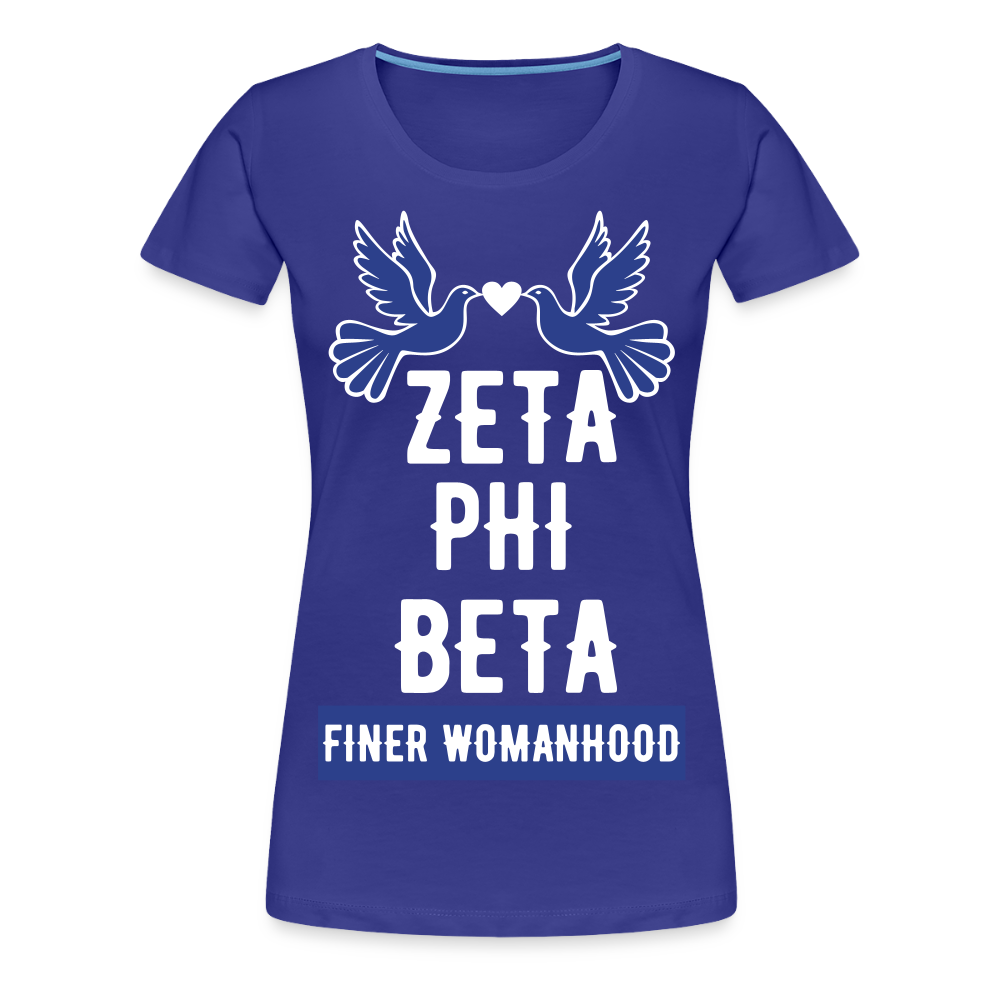 Zeta Phi Beta Women’s Premium T-Shirt Flex Vinyl - royal blue