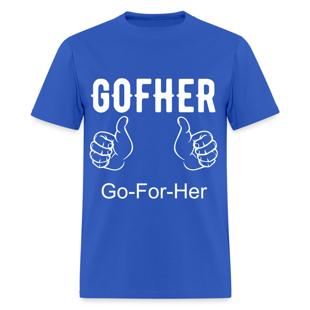 Gofher Unisex Classic T-Shirt Printed in vinyl - royal blue