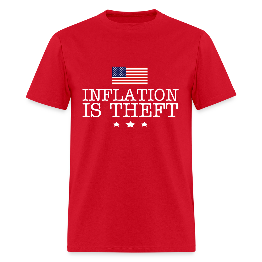 Inflation is theft Classic T-Shirt Printed in vinyl Flex Print (smooth) - red