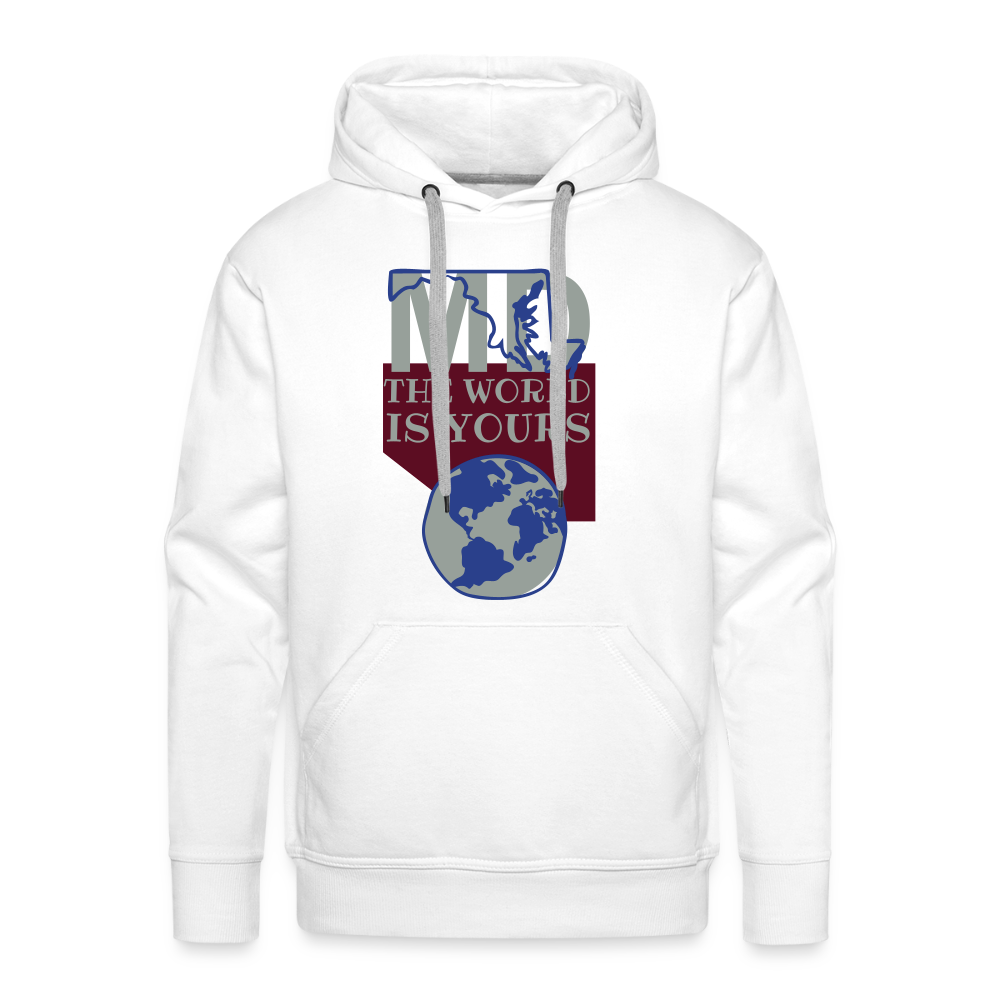 Maryland - The World Is Yours Hoodie Printed in vinyl - white