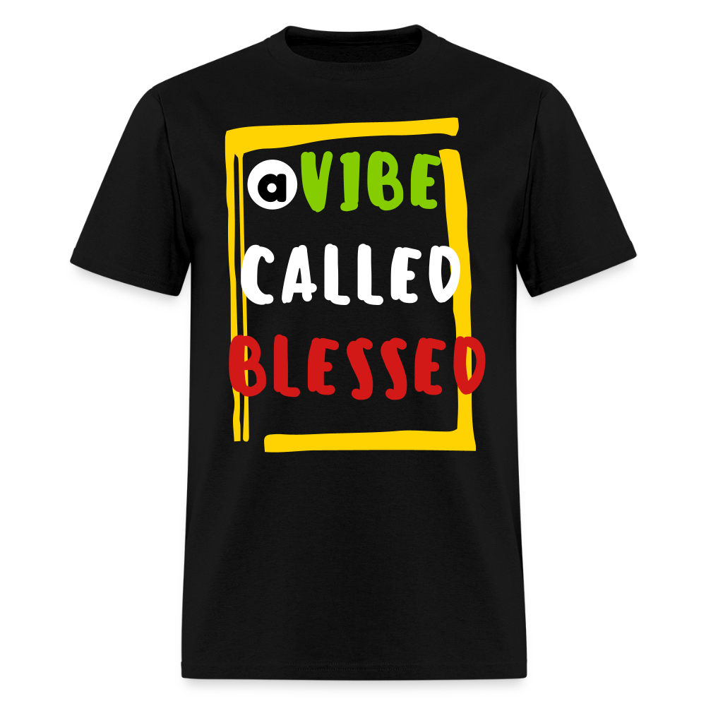 A Vibe Called Blessed Unisex Classic T-Shirt Flex Print Vinyl (smooth) - black