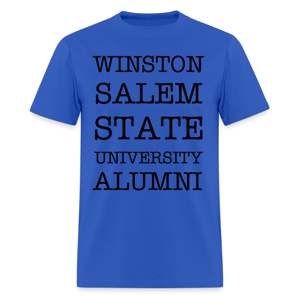 WSSU Alumni Classic T-Shirt (Black Lettering) Printed in vinyl - royal blue