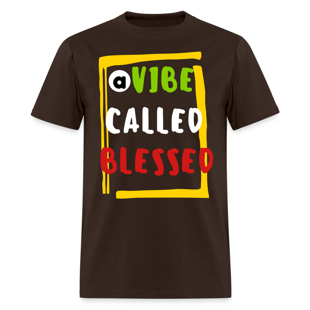A Vibe Called Blessed Unisex Classic T-Shirt Flex Print Vinyl (smooth) - brown