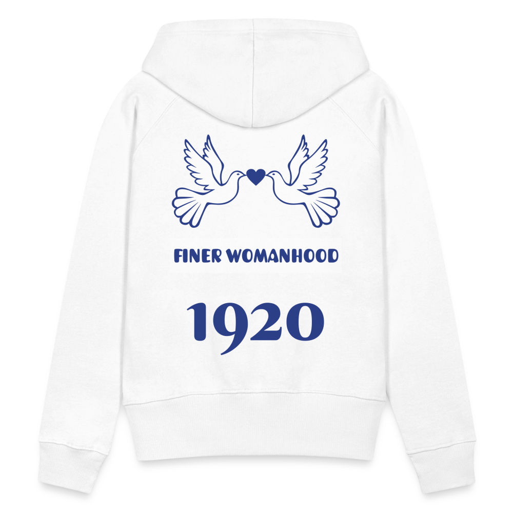 Zeta Sisters DTF Print Women's Premium hoodie - white