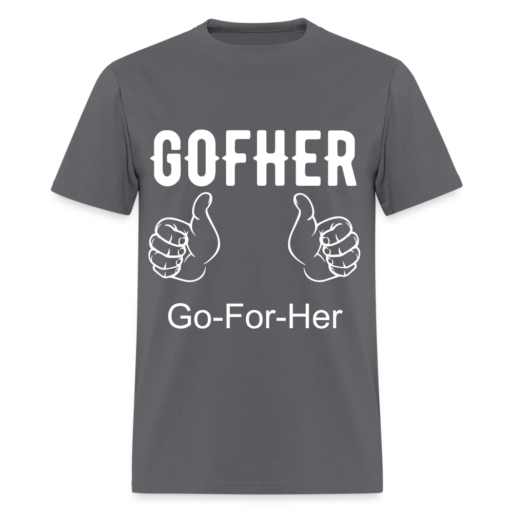 Gofher Unisex Classic T-Shirt Printed in vinyl - charcoal