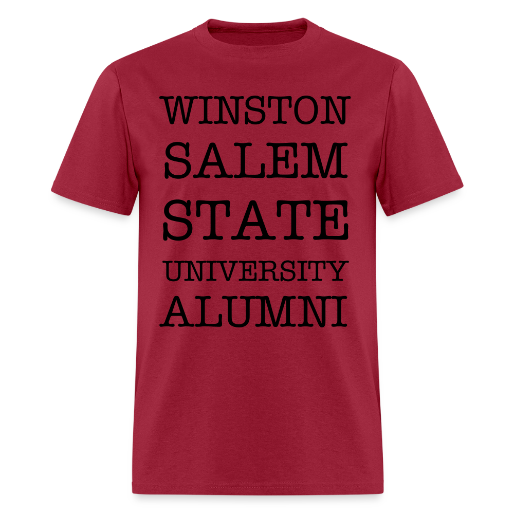 WSSU Alumni Classic T-Shirt (Black Lettering) Printed in vinyl - dark red