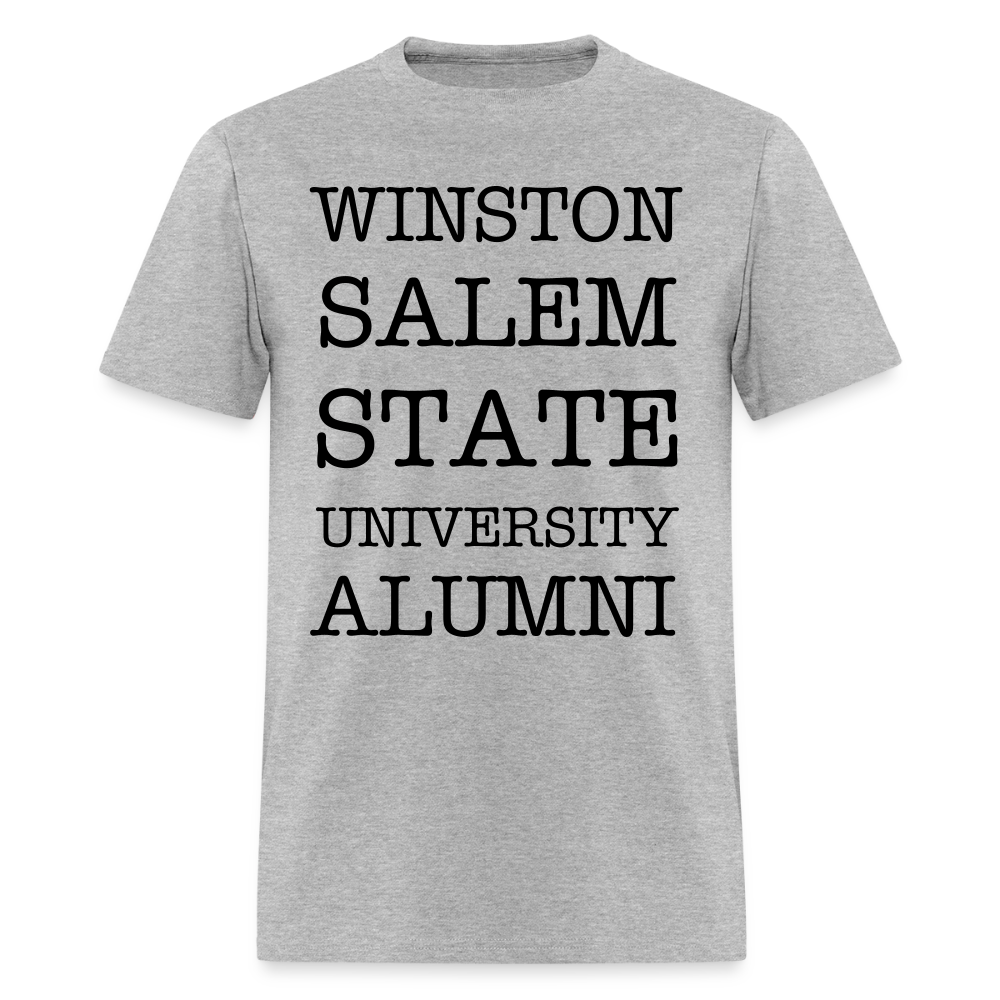 WSSU Alumni Classic T-Shirt (Black Lettering) Printed in vinyl - heather gray