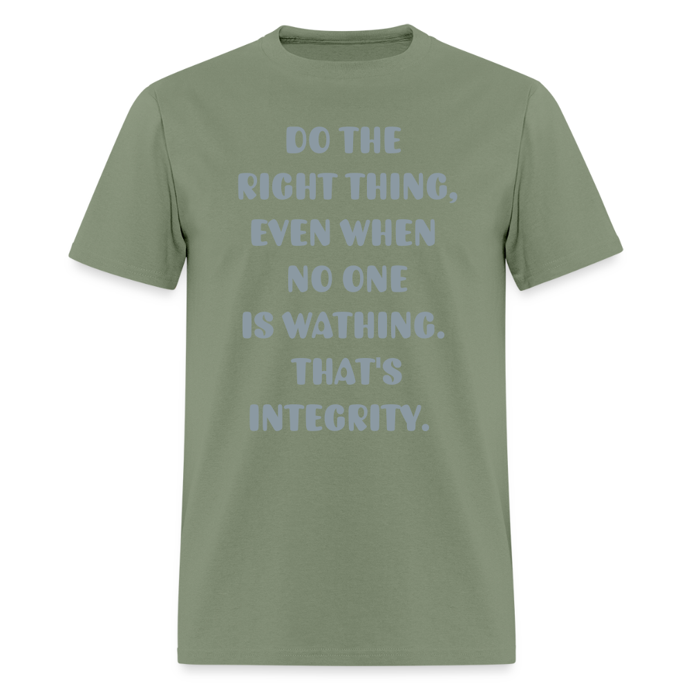 "Do the right thing." Men's T-Shirt | GILDAN 5000 - military green