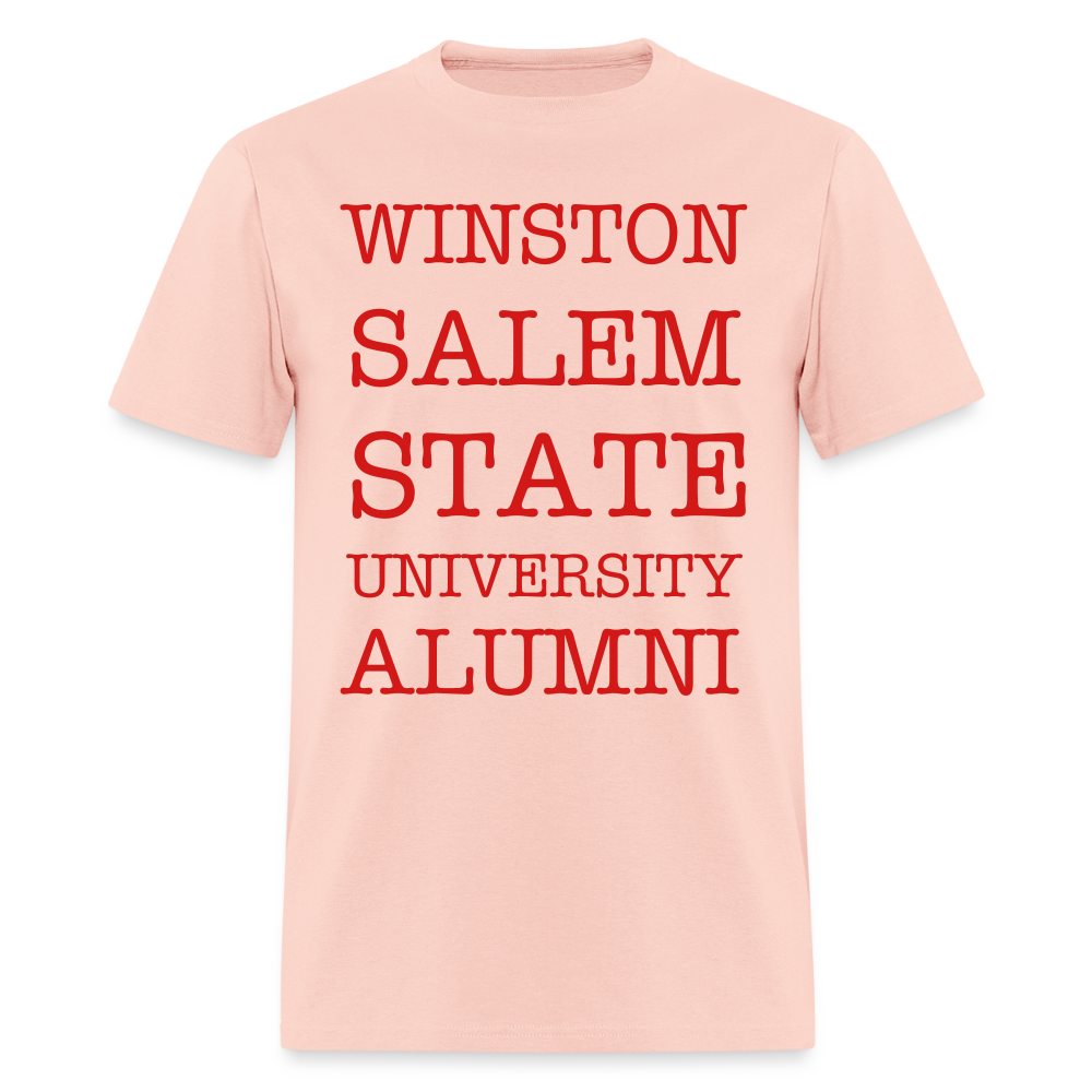 WSSU Alumni Classic T-Shirt (Red Lettering) Printed in vinyl - blush pink