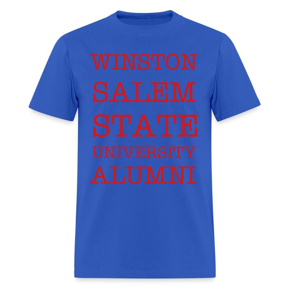 WSSU Alumni Classic T-Shirt (Red Lettering) Printed in vinyl - royal blue
