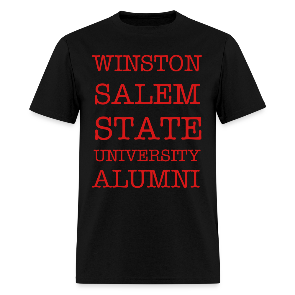 WSSU Alumni Classic T-Shirt (Red Lettering) Printed in vinyl - black
