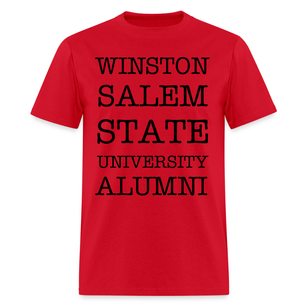 WSSU Alumni Classic T-Shirt (Black Lettering) Printed in vinyl - red