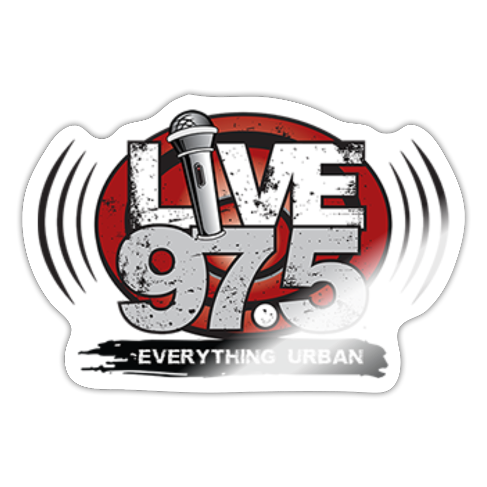 Live 97.5 Everything Urban Sticker (White Gloss) - white glossy