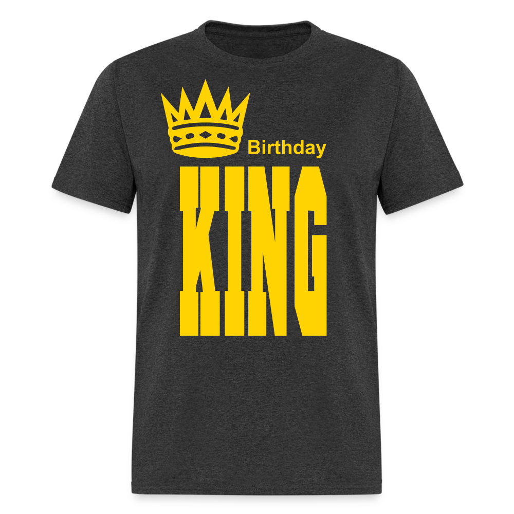 Birthday King Classic T-Shirt flex print smooth vinyl - heather black