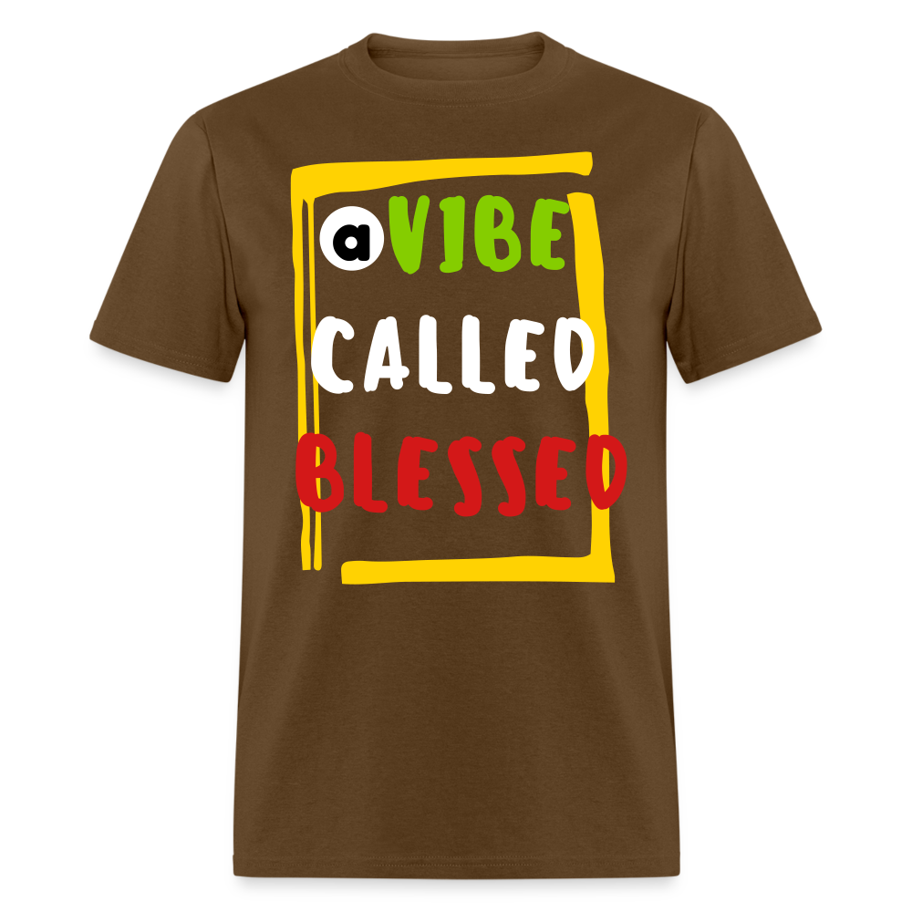 A Vibe Called Blessed Unisex Classic T-Shirt Flex Print (smooth) - brown