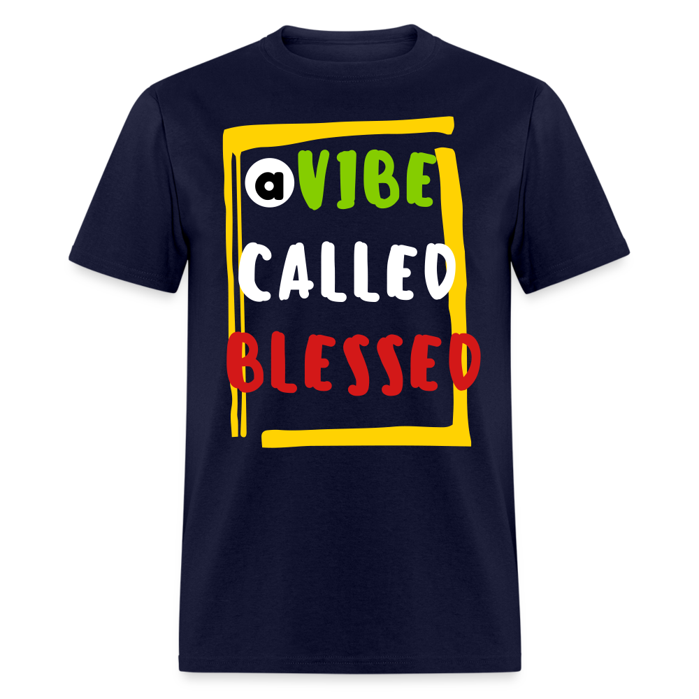 A Vibe Called Blessed Unisex Classic T-Shirt Flex Print (smooth) - navy