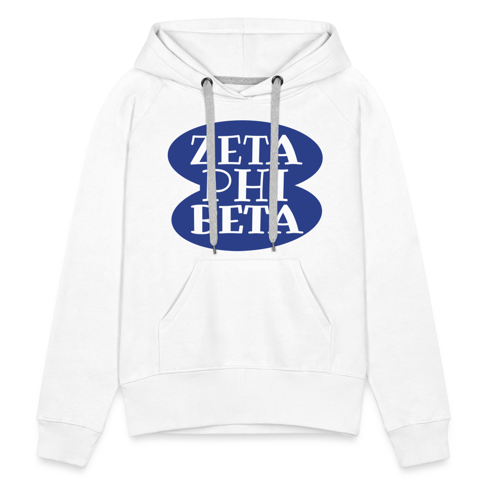 Zeta Sisters DTF Print Women's Premium hoodie - white