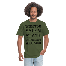 Load image into Gallery viewer, WSSU Alumni Classic T-Shirt (Black Lettering) - military green