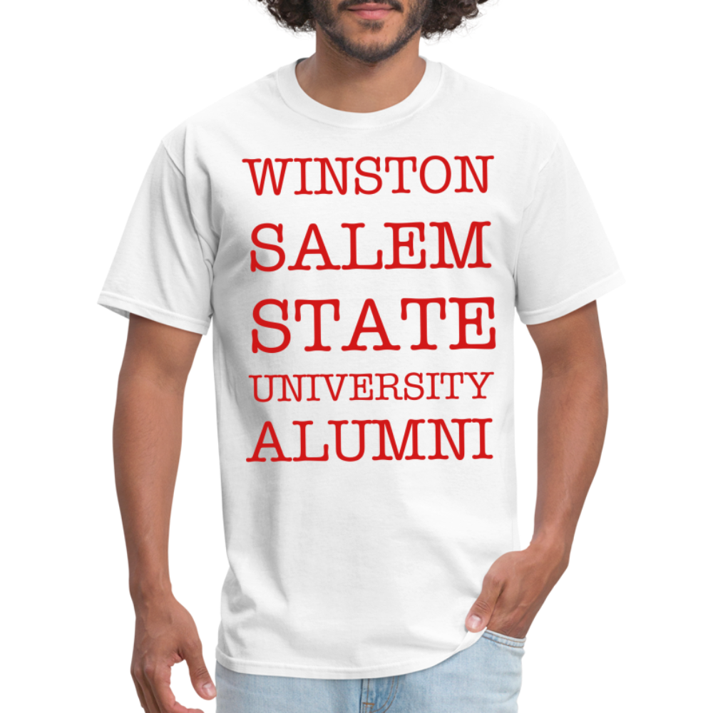 WSSU Alumni Classic T-Shirt (Red Lettering) - white