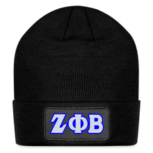 Load image into Gallery viewer, Zeta Patch Beanie - black