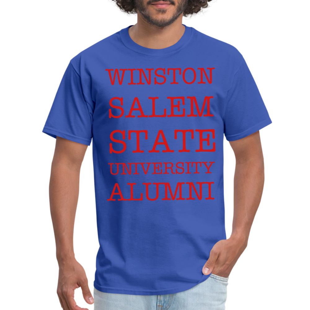 WSSU Alumni Classic T-Shirt (Red Lettering) - royal blue