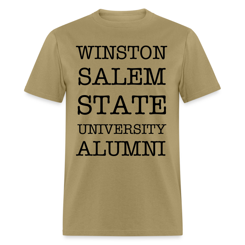 WSSU Alumni Classic T-Shirt (Black Lettering) - khaki