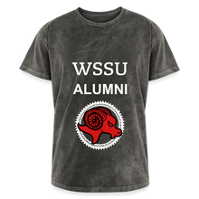 Load image into Gallery viewer, WSSU ALUMNI Mineral Wash T-shirt - mineral charcoal gray