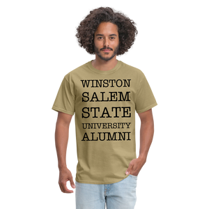 WSSU Alumni Classic T-Shirt (Black Lettering) - khaki