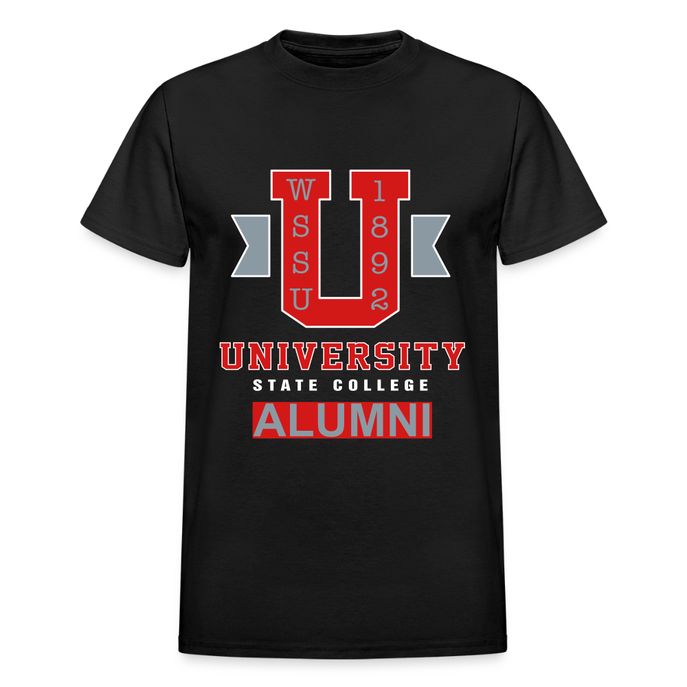 Ramily U State College Alumni Men's t-shirt by Gildan Printed in vinyl - black