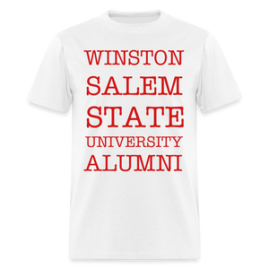 WSSU Alumni Classic T-Shirt (Red Lettering) - white