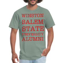 Load image into Gallery viewer, WSSU Alumni Classic T-Shirt (Red Lettering) - sage