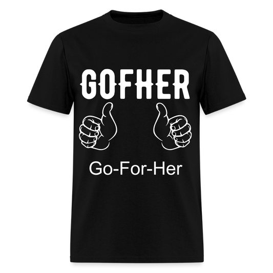 Gofher Unisex Classic T-Shirt  Printed in vinyl - black