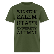 Load image into Gallery viewer, WSSU Alumni Classic T-Shirt (Black Lettering) - military green