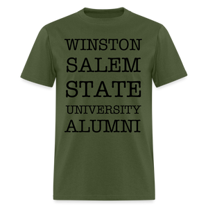 WSSU Alumni Classic T-Shirt (Black Lettering) - military green