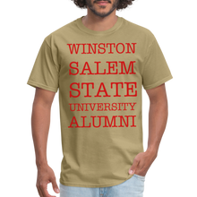 Load image into Gallery viewer, WSSU Alumni Classic T-Shirt (Red Lettering) - khaki