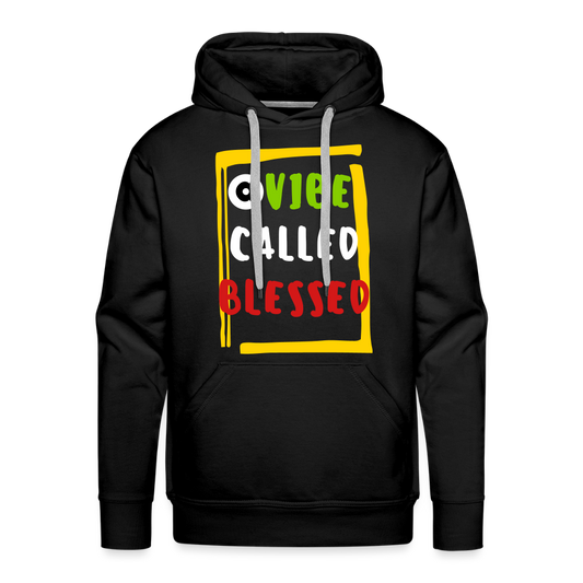 A Vibe Called Blessed Premium Flex Print Vinyl Hoodie  (smooth) - black