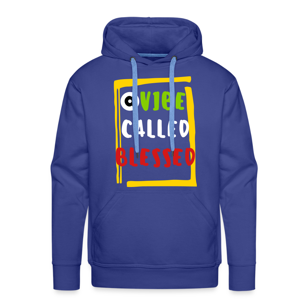 A Vibe Called Blessed Premium Flex Print Vinyl Hoodie  (smooth) - royal blue