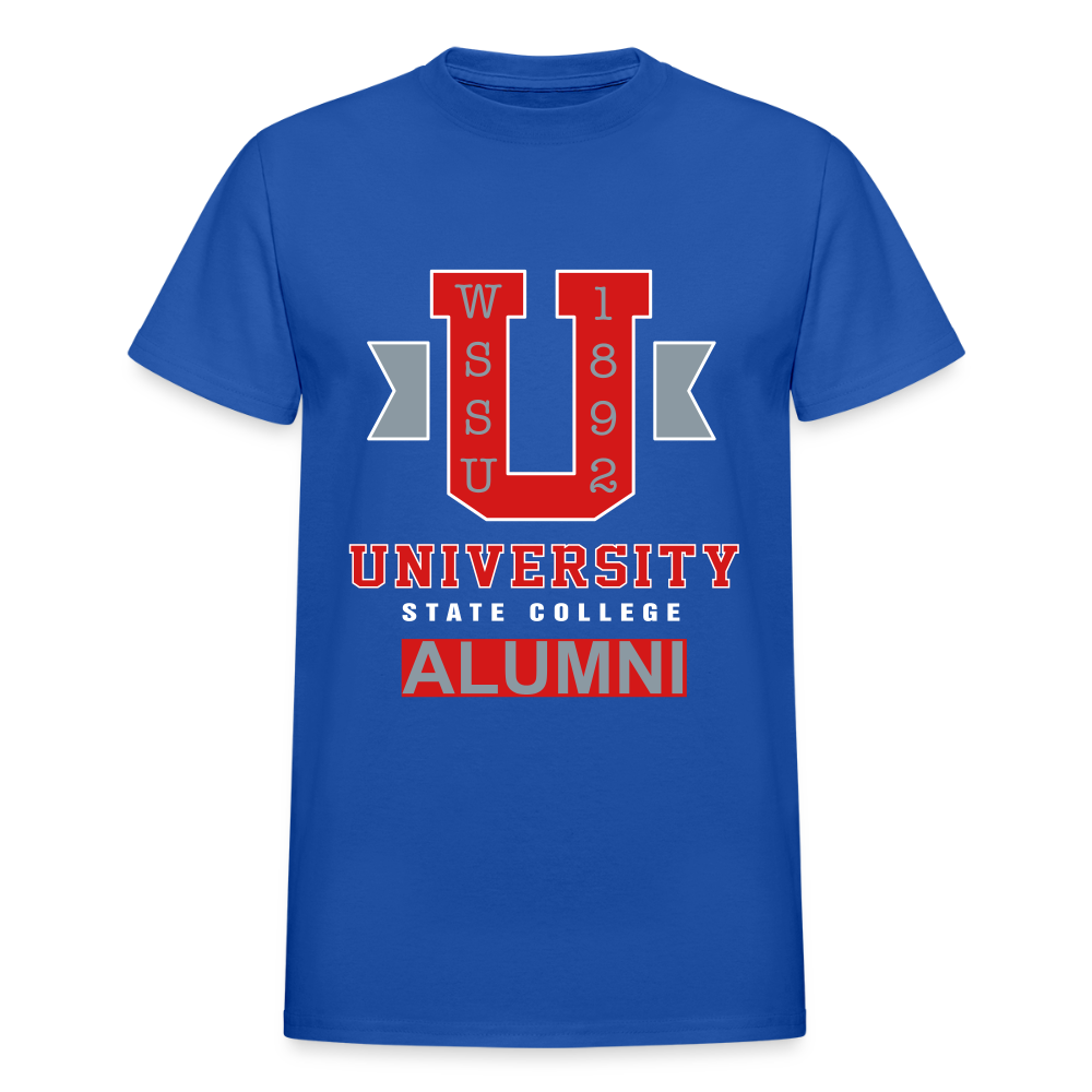 Ramily U State College Alumni Men's t-shirt by Gildan Printed in vinyl - royal blue