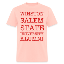 Load image into Gallery viewer, WSSU Alumni Classic T-Shirt (Red Lettering) - blush pink 