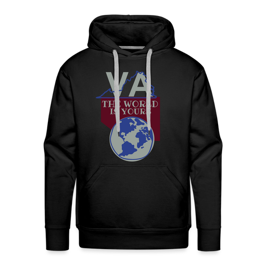 Virginia - The World Is Yours Premium Hoodie Printed in vinyl by Bear Minimal - black
