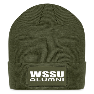 WSSU Alumni Patch Beanie - olive