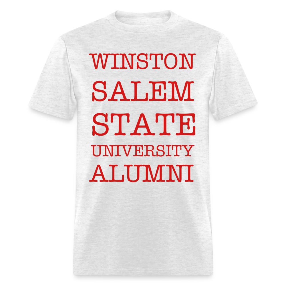 WSSU Alumni Classic T-Shirt (Red Lettering) - light heather gray