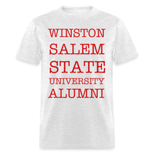 Load image into Gallery viewer, WSSU Alumni Classic T-Shirt (Red Lettering) - light heather gray