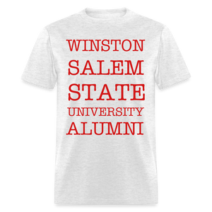 WSSU Alumni Classic T-Shirt (Red Lettering) - light heather gray